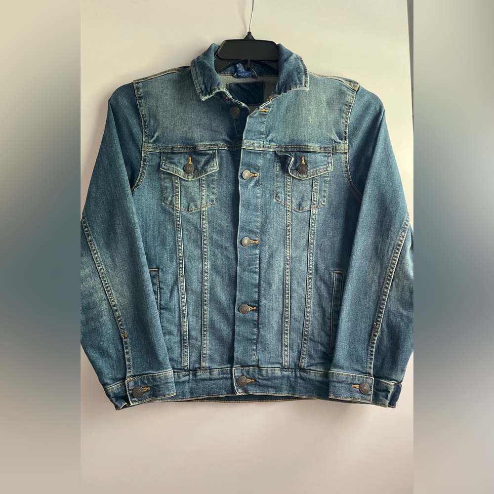 Arizona Jean & Co. Long Sleeve Blue Denim Jean Jacket